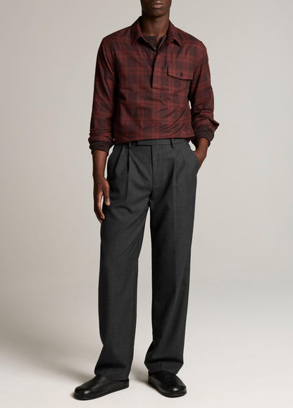 Hamilton Plaid Cotton Popover Shirt - US 8850
