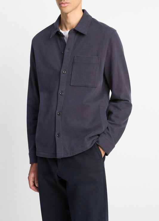 Heavy Sueded Cotton Shirt Jacket - US 6197