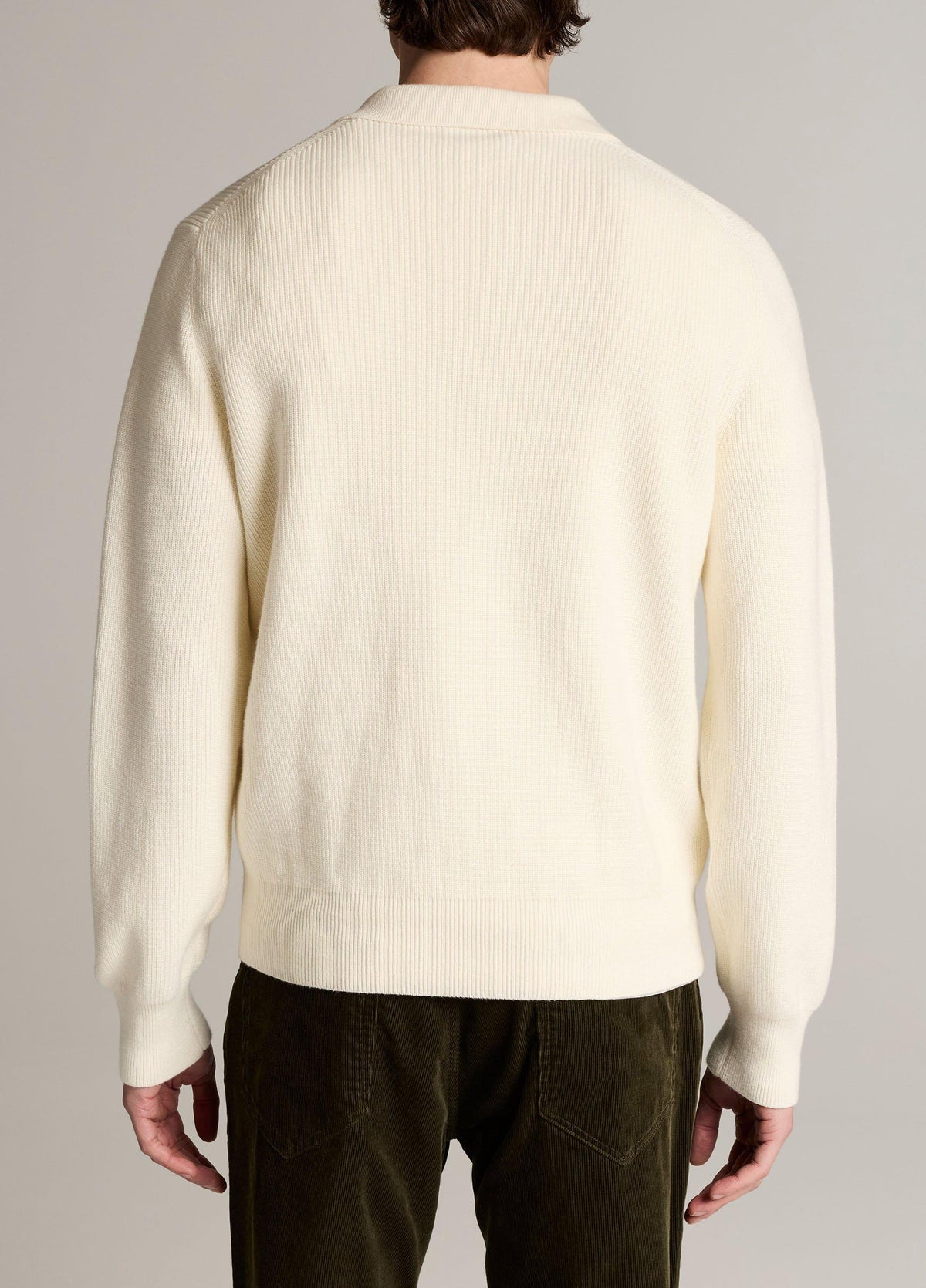 Heirloom Shaker Cotton-Cashmere Polo Sweater - US 6544