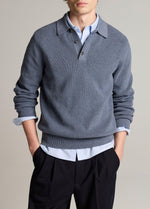 Heirloom Shaker Cotton-Cashmere Polo Sweater - US 5056