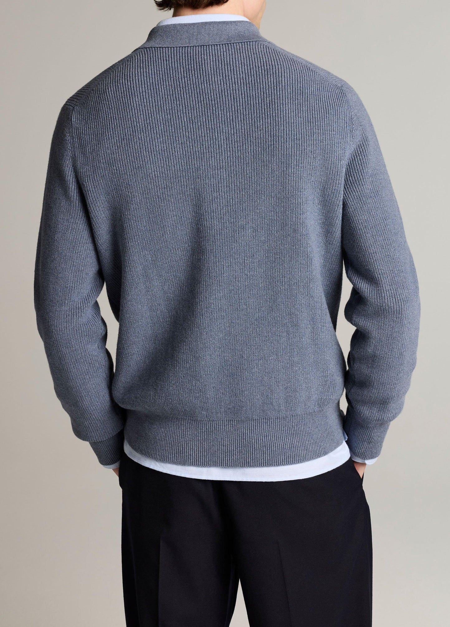 Heirloom Shaker Cotton-Cashmere Polo Sweater - US 5056