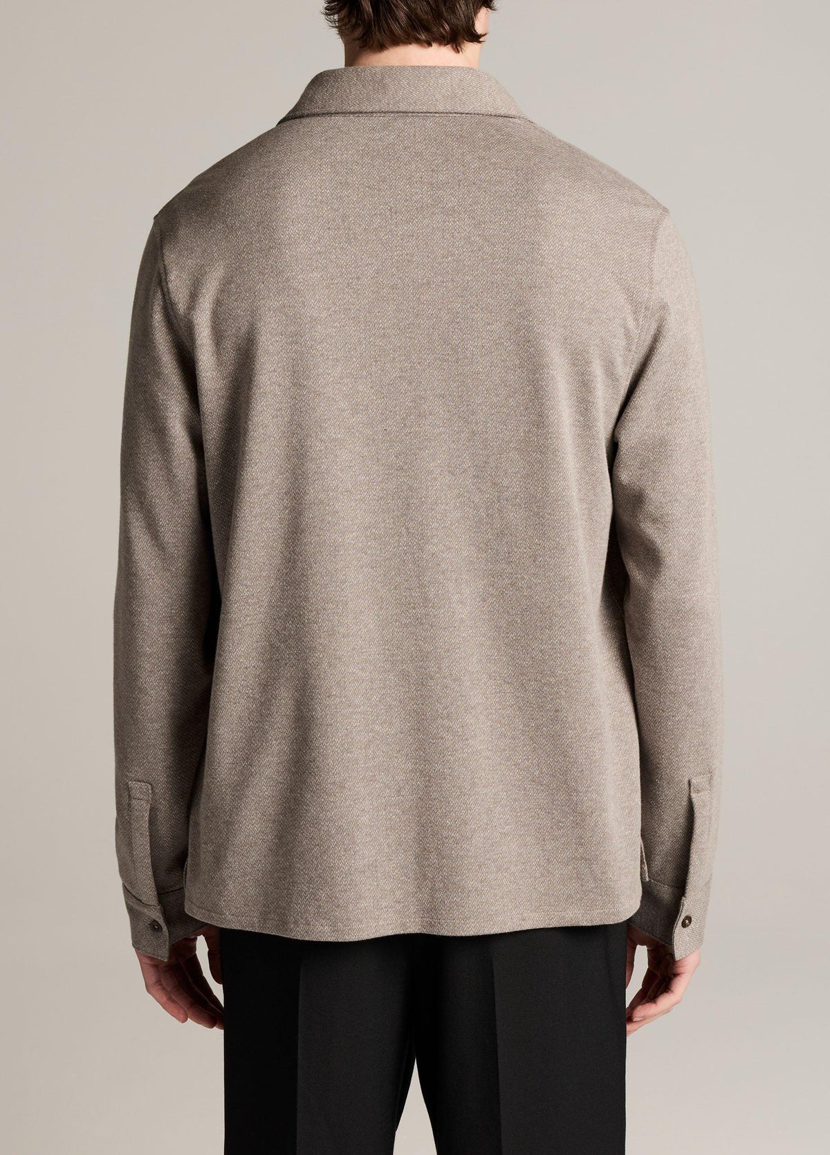 Herringbone Cotton-Blend Button-Front Shirt - US 3550