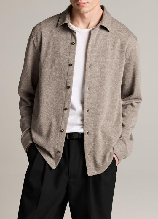 Herringbone Cotton-Blend Button-Front Shirt - US 3550