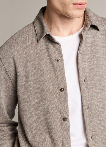 Herringbone Cotton-Blend Button-Front Shirt - US 3550