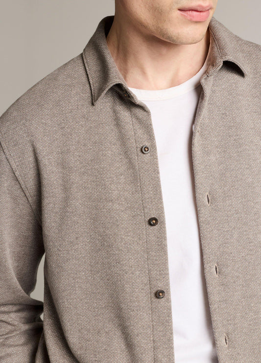 Herringbone Cotton-Blend Button-Front Shirt - US 3550