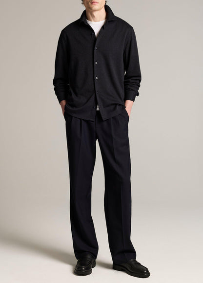Herringbone Cotton-Blend Button-Front Shirt - US 0769
