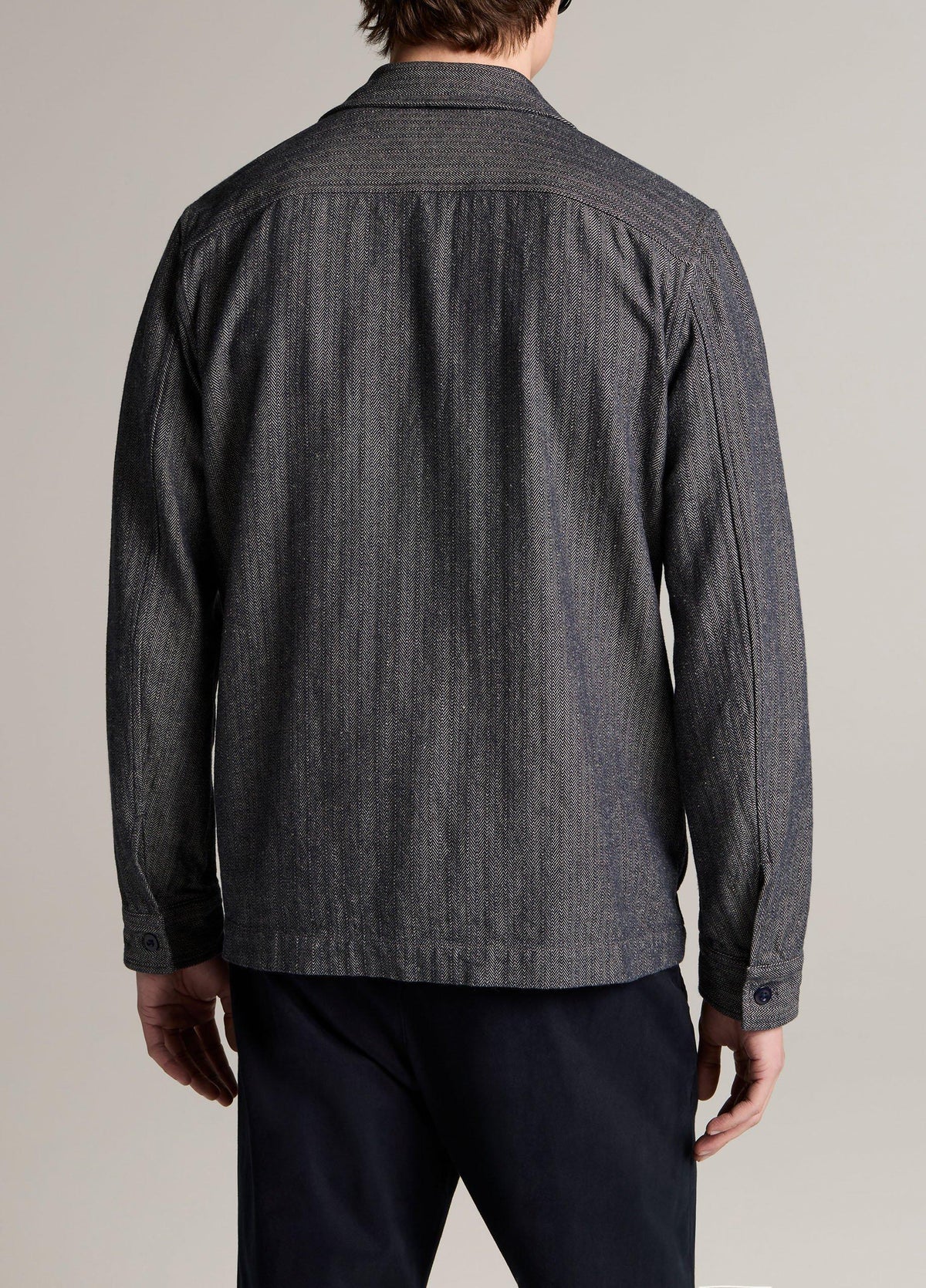 Herringbone Cotton-Linen Overshirt - US 5133