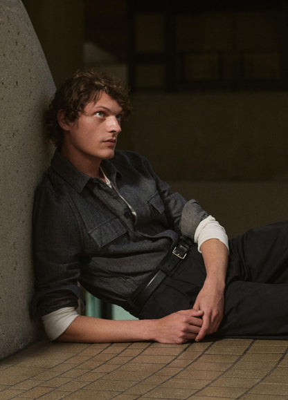 Herringbone Cotton-Linen Overshirt - US 5133