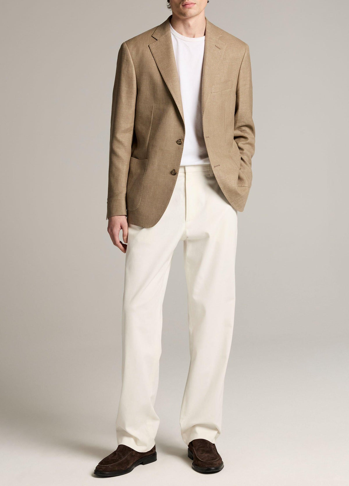 Herringbone Linen & Wool-Blend Relaxed Sport Coat - US 1592