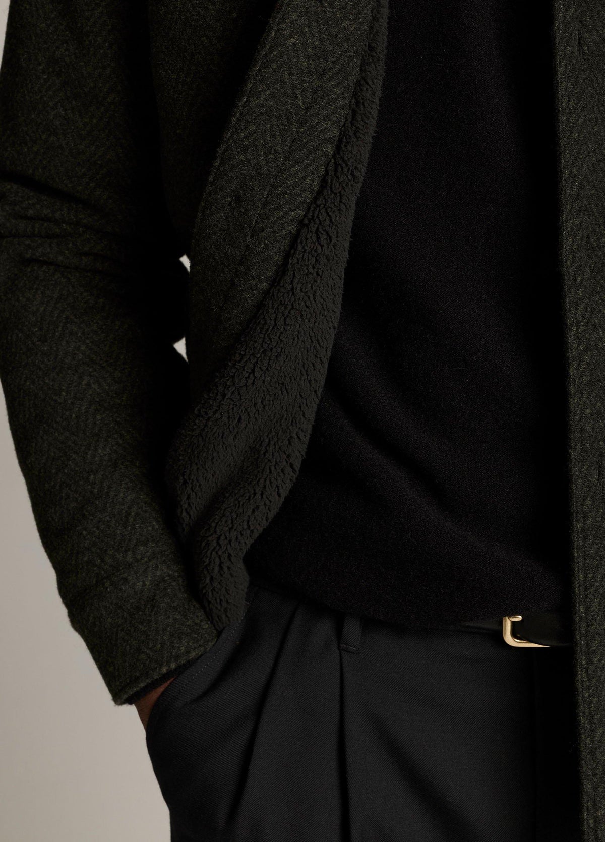 Herringbone Sherpa-Lined Shirt Jacket - US 5365