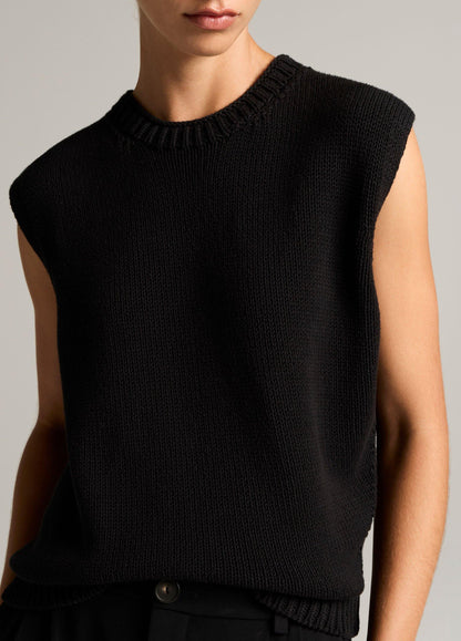 Italian Cotton-Blend Asymmetric Sweater Vest - US 6332