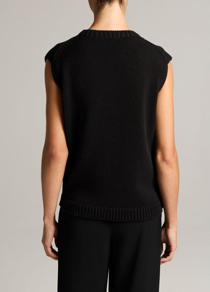 Italian Cotton-Blend Asymmetric Sweater Vest - US 6332