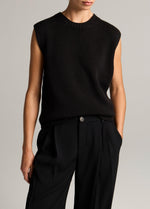Italian Cotton-Blend Asymmetric Sweater Vest - US 6332