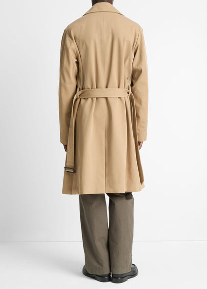 Italian Cotton Double-Breasted Trench Coat - US 0462