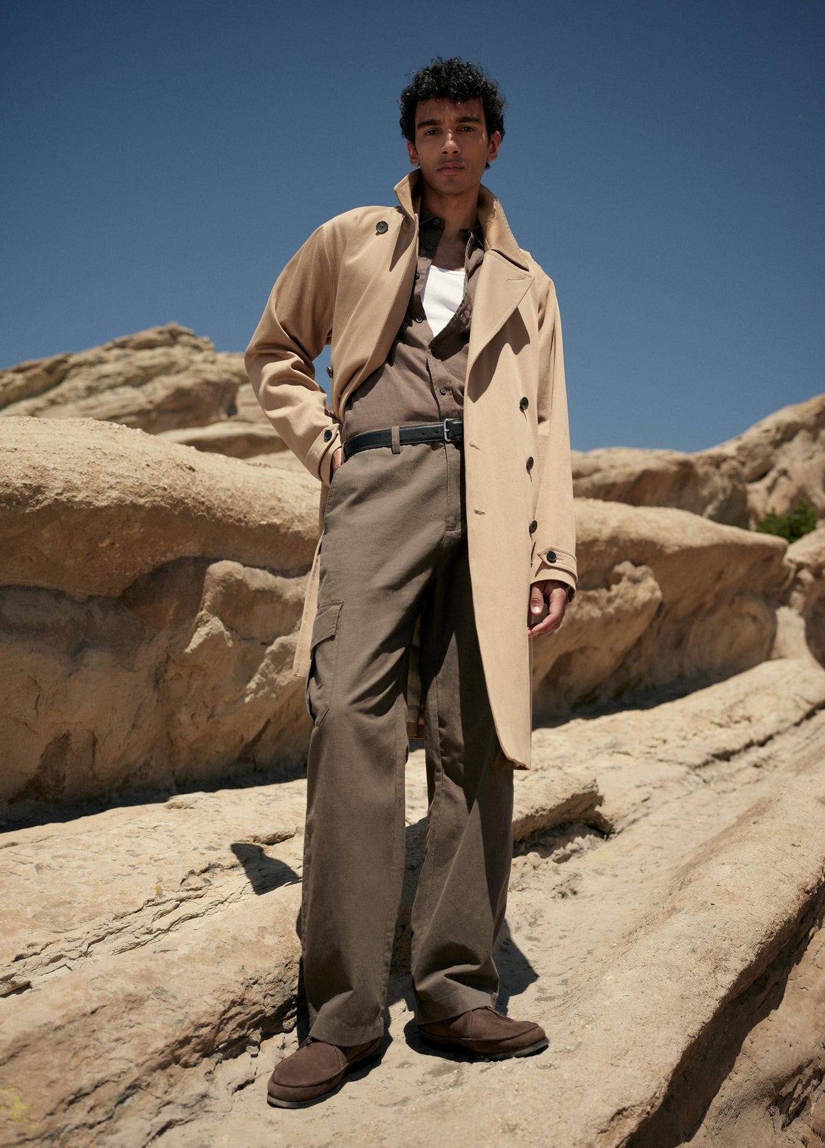 Italian Cotton Double-Breasted Trench Coat - US 0462