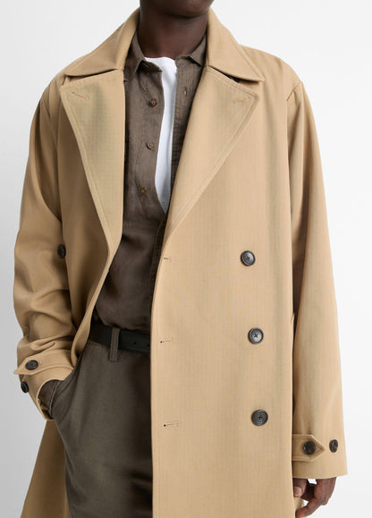 Italian Cotton Double-Breasted Trench Coat - US 0462