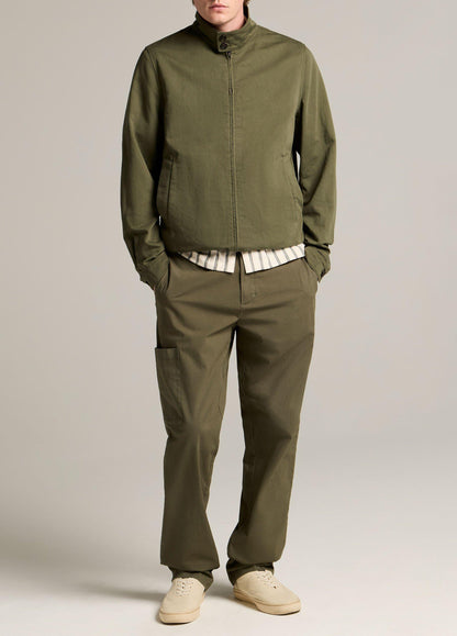Italian Cotton-Linen Band-Collar Bomber Jacket - US 6093
