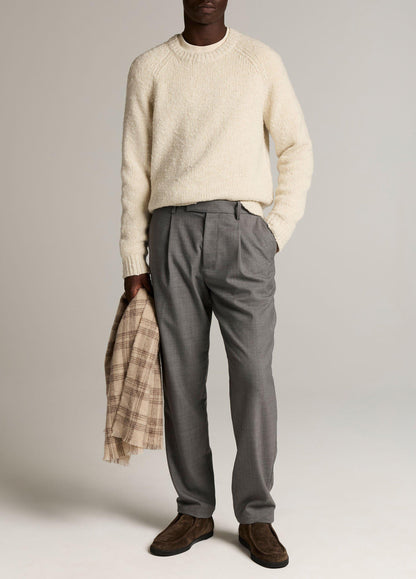 Italian Merino Wool-Blend Bouclé Raglan-Sleeve Sweater - US 6623