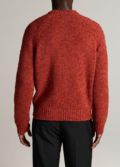 Italian Merino Wool-Blend Bouclé Raglan-Sleeve Sweater - US 9456