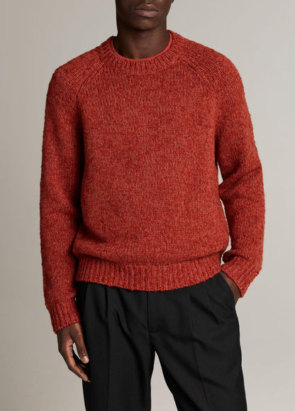Italian Merino Wool-Blend Bouclé Raglan-Sleeve Sweater - US 9456