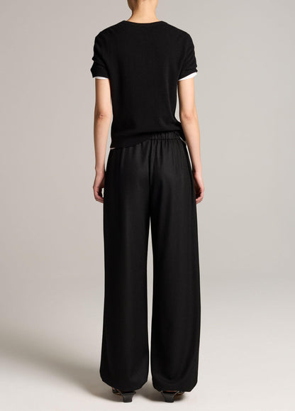 Italian Wool-Blend Flannel Drawstring Pant - US 9720
