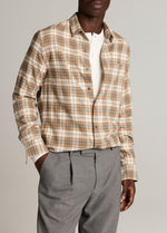 Jackson Plaid Cotton Button-Front Shirt - US 7404