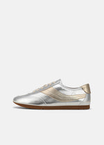 LA Metallic Leather Slip-On Runner Sneaker - US 7984