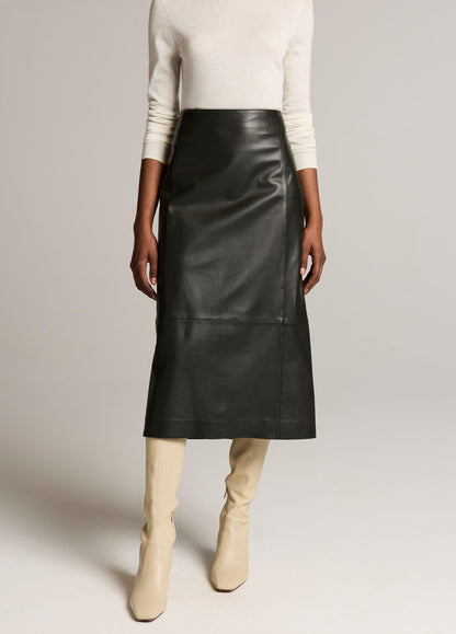 Leather Midi Skirt - US 2302