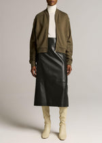 Leather Midi Skirt - US 2302