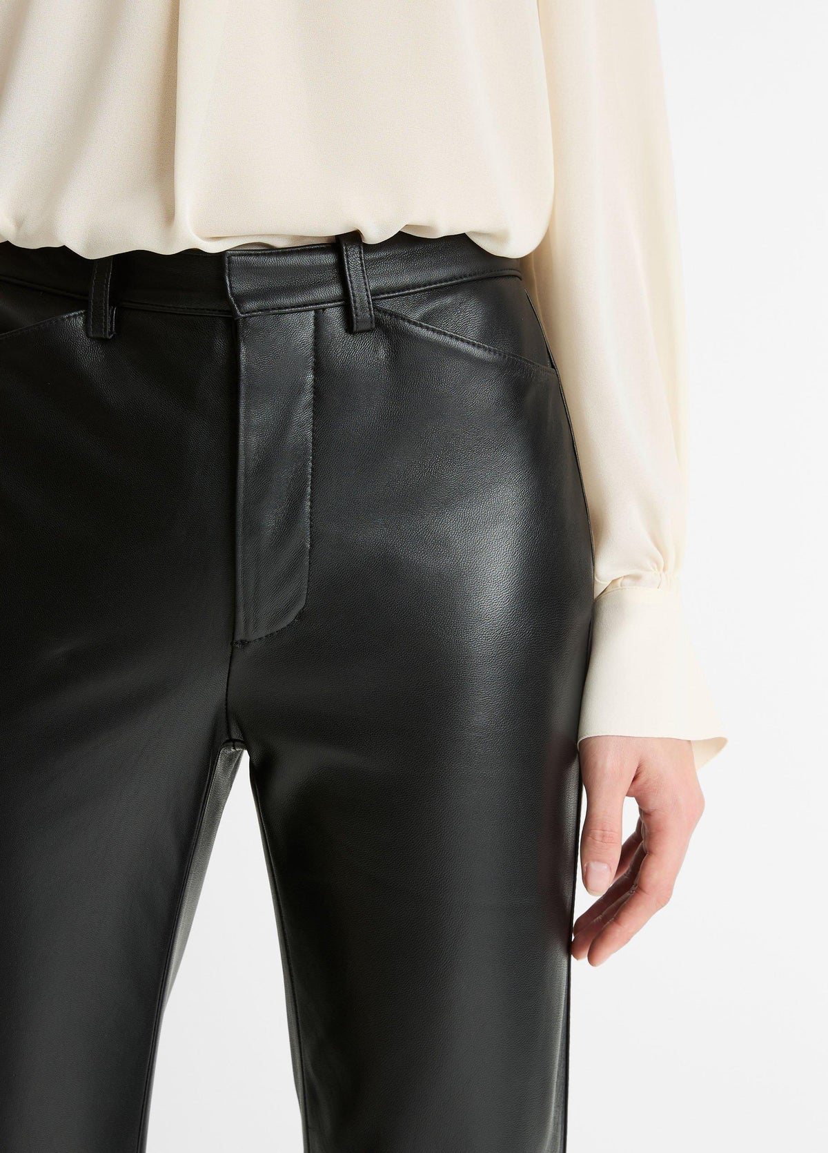 Leather Straight-Leg Trouser - US 5975
