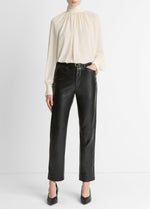 Leather Straight-Leg Trouser - US 5975