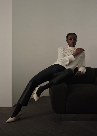 Leather Straight-Leg Trouser - US 5975