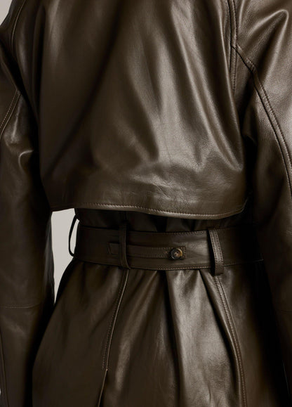 Leather Trench Coat - US 2103