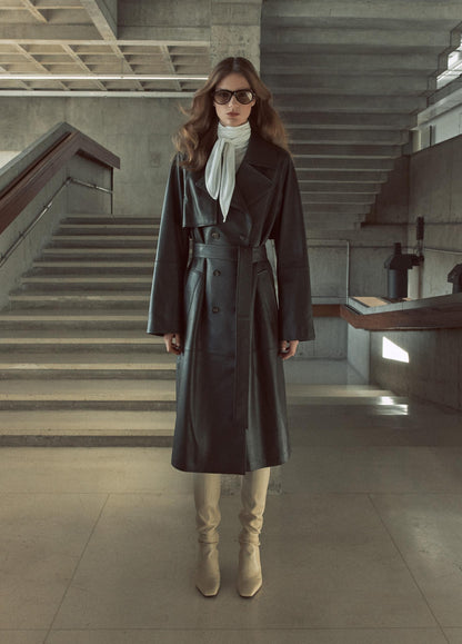 Leather Trench Coat - US 2103