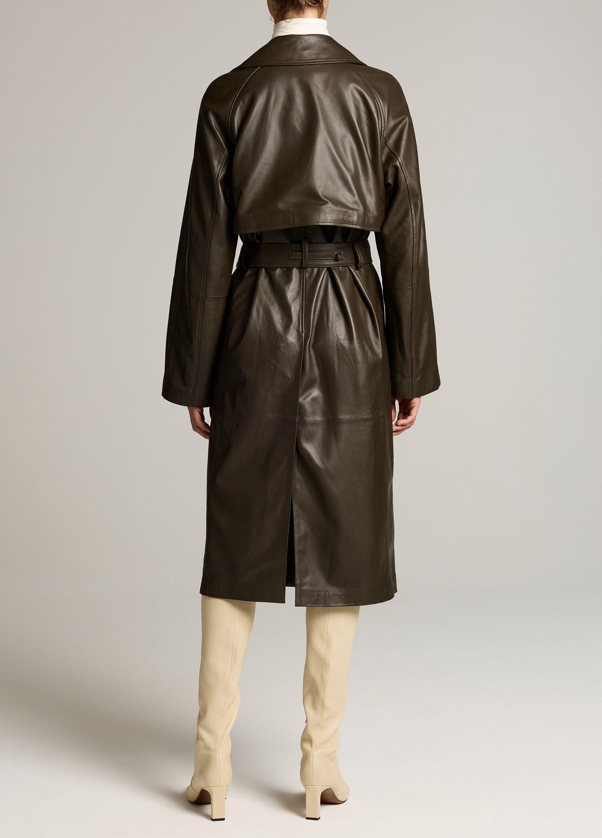 Leather Trench Coat - US 2103