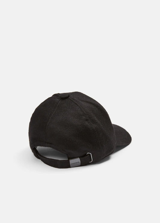 Leather-Trim Cashmere Baseball Cap - US 1018