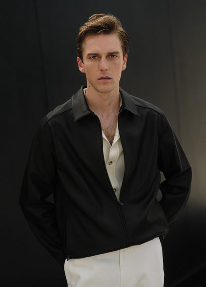 Leather Zip-Up Jacket - US 7496
