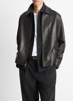 Leather Zip-Up Jacket - US 7496