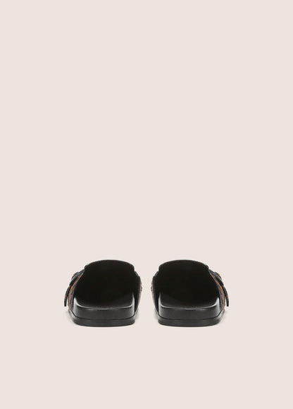 Leon Leopard-Print Calf Hair Clog - US 5784