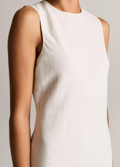 Linen-Blend Bias-Cut Dress - US 6303