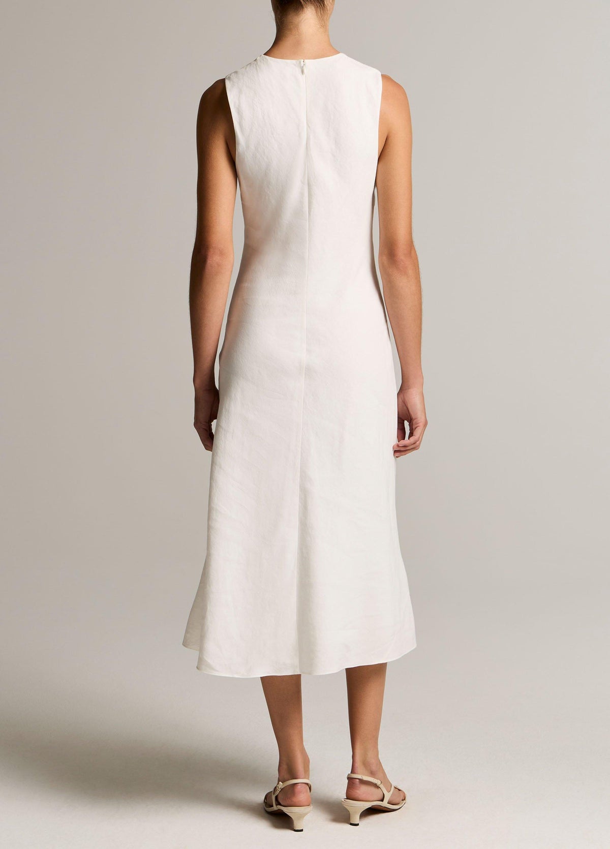 Linen-Blend Bias-Cut Dress - US 6303