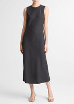 Linen-Blend Bias-Cut Dress - US 7921