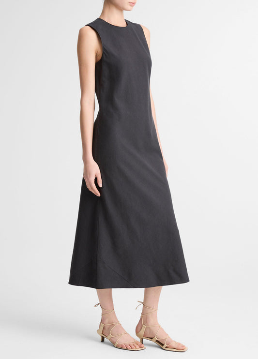 Linen-Blend Bias-Cut Dress - US 7921