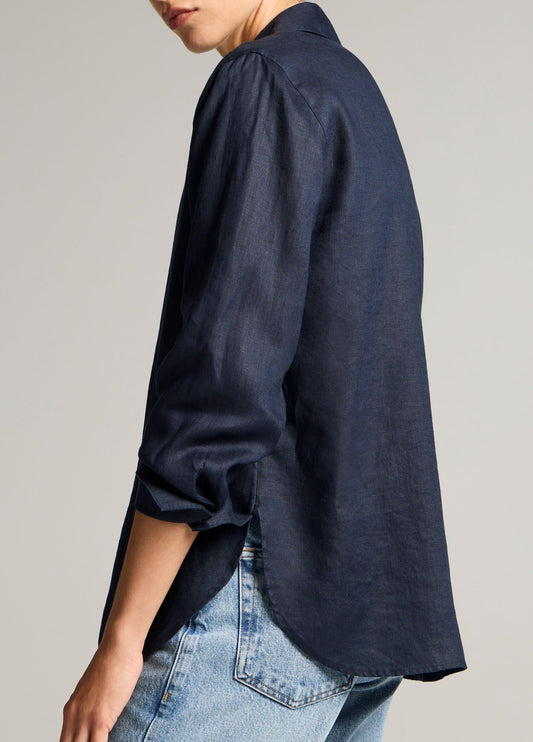 Linen Button-Front Shirt - US 6135