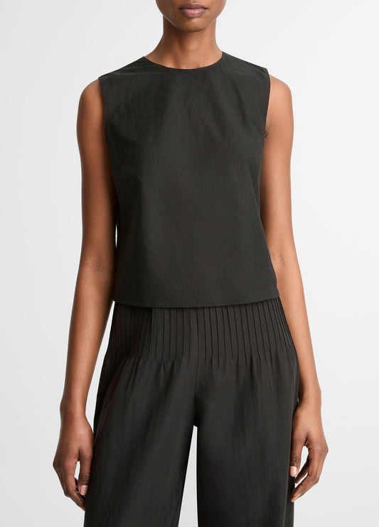Linen Crew Neck Shell - US 3828