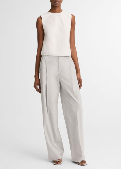 Linen Crew Neck Shell - US 7160