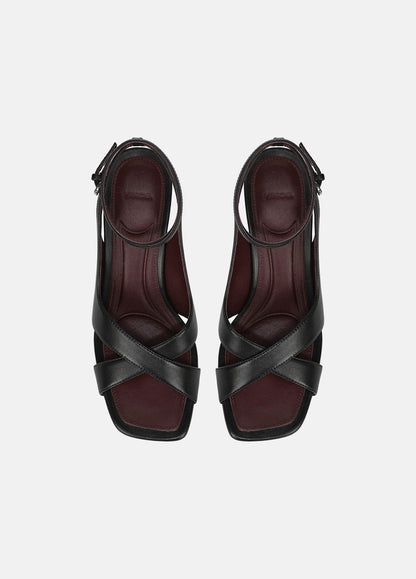 Lola Leather Heeled Wrap Sandal - US 6519