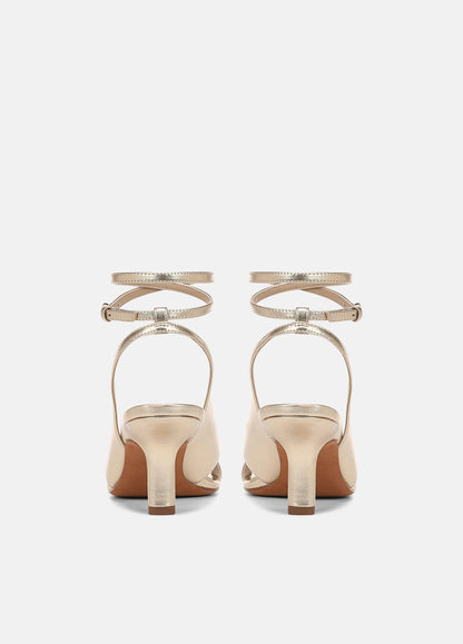 Lola Leather Heeled Wrap Sandal - US 5697