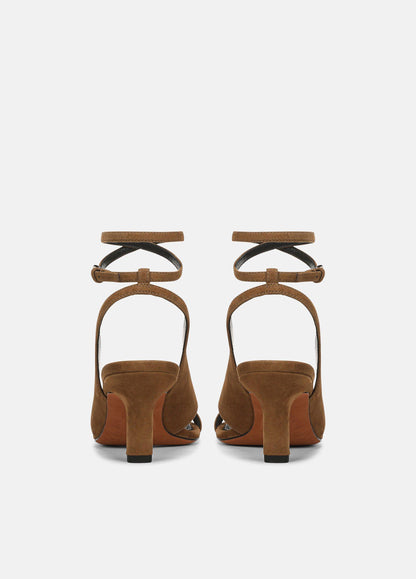 Lola Suede Heeled Wrap Sandal - US 4092