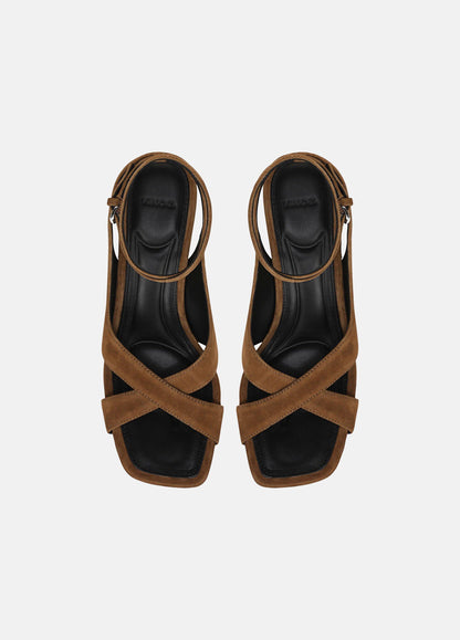 Lola Suede Heeled Wrap Sandal - US 4092